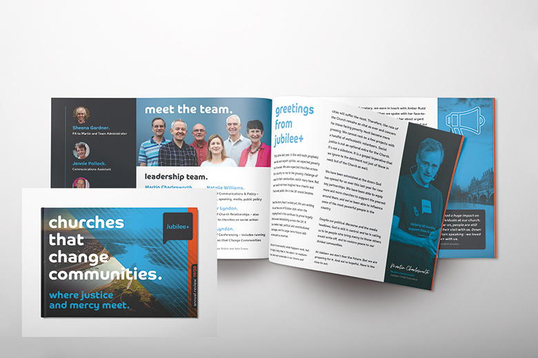 Church Brochure Design and Print: Jubilee+ – Annual Review